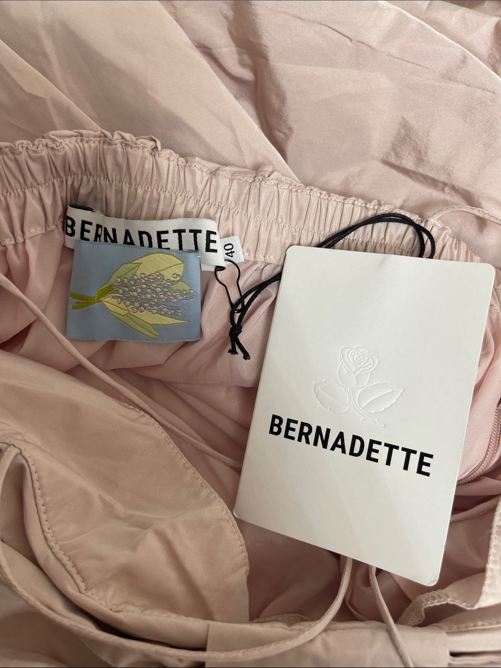 Bernadette Estelle bow embellished taffeta pink blush - Picture 10 of 11